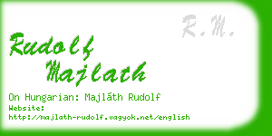 rudolf majlath business card